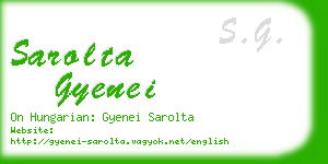 sarolta gyenei business card